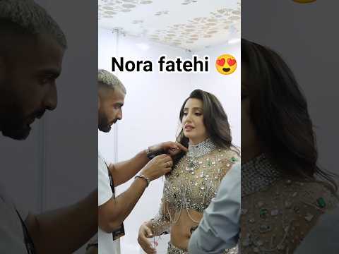 BTS Nora fatehi IFFA AWARD, she so cute, moving like snake #bollywood #morocco #india