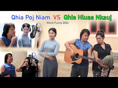 qhia poj niam VS qhia hluas nkauj - kaw nkauj funny movie