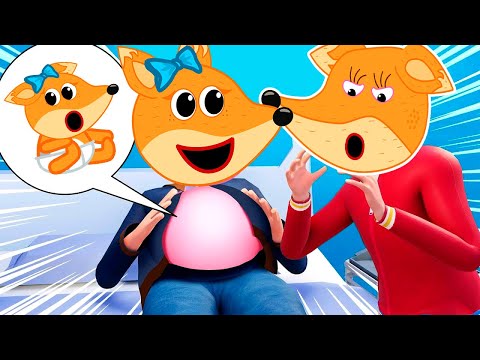 Baby Lucia Copies Pregnant Mommy all the Day! Fox Family stories about baby Cartoon video for kids