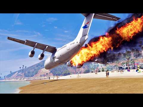 TOP 7 Realistic Plane Emergency Water Landing GTA 5