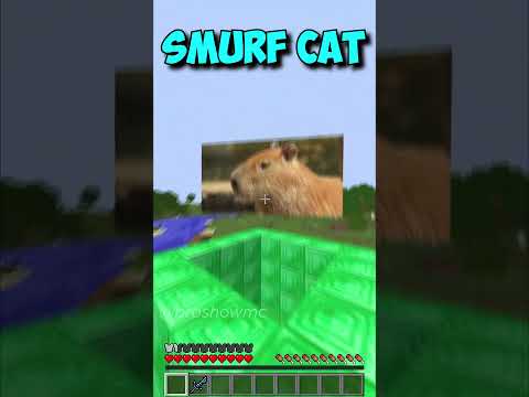 SMURF CAT vs NOOB (Ft. CAPYBARA!): Minecraft Parkour #shorts #minecraft #gaming