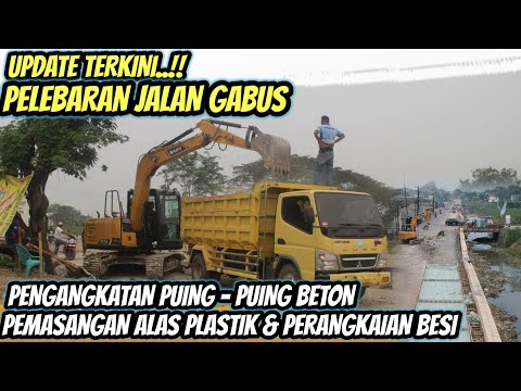 UPDATE PELEBARAN JALAN GABUS. JALAN GABUS SIAP DI COR