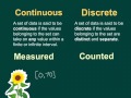 Differentiating Continuous and Discrete Data
