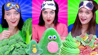ASMR All Green Food Challenge: A Sweet Adventure You Can’t Miss Best Compilation! 🍏🍬