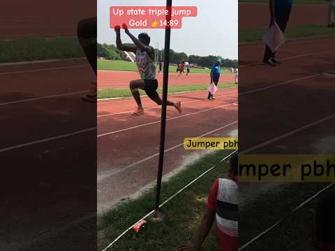 Under 20 Up state championship 2023 😱 14:89 😱 #vairal #army #triplejump short vairal triple
