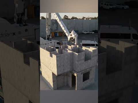 Autonomous brick laying robot #shorts