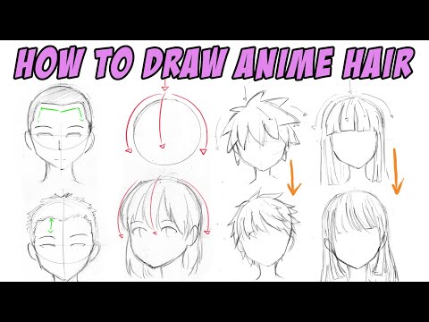 [Beginner Guide part 3] How to Draw anime Hair Tutorial