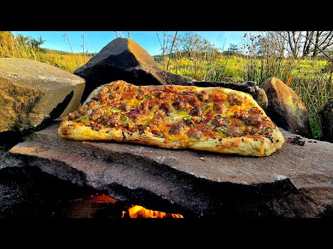 Baking the BEST PIZZA From Scratch in a STONE OVEN Outdoors | ASMR Cooking