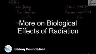 Problem-Biological Effects of Radiation