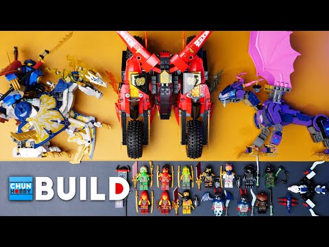 LEGO Speed Build! NINJAGO Rontu +Rogue's Mech +Ninja Combat Vehicle | LEGO NINJAGO 2025 | Beat Build