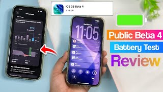 iOS 26 Public Beta 4 Battery Test | iOS 26 Public Beta 4 Battery| iOS 26 Public Beta 4 Update Review