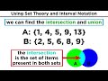Set Theory and Interval Notation