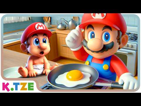Junk Food? Baby Mario NEEDS Healthy Breakfast 🍳😋 Super Mario Odyssey Story