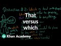 Distinguishing Between 'That' and 'Which' in English