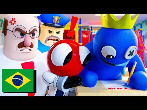 BLUE Vs. BARRYS na ESCOLA! (DUBLADO PT-BR) - Rainbow Friends Animação