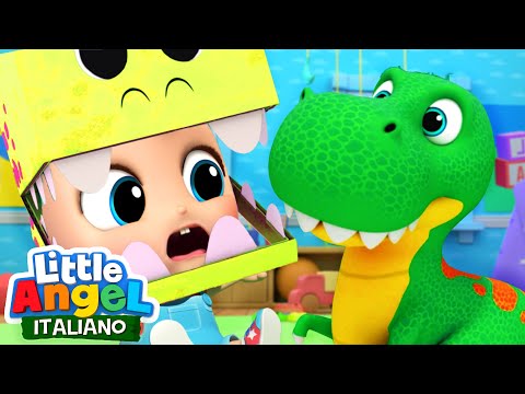 Il giorno dei dinosauri a scuola | Dinosauri per Bambini | Little Angel Italiano