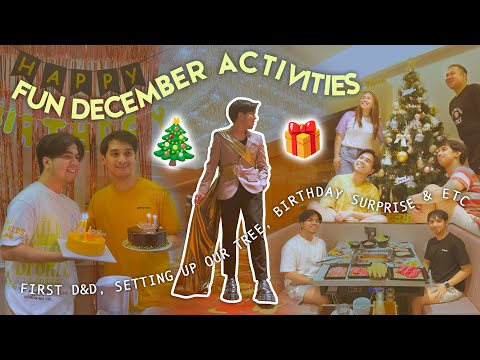 Setting Up Our Christmas Tree, Gift Shopping, Company D&D & Birthday Surprise 🎄🎁 • Red Diaz