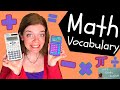 Basic Math Concepts and Vocabulary