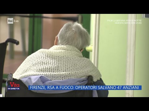 Firenze, RSA a fuoco: operatori salvano 47 anziani - La vita in diretta 04/01/2024