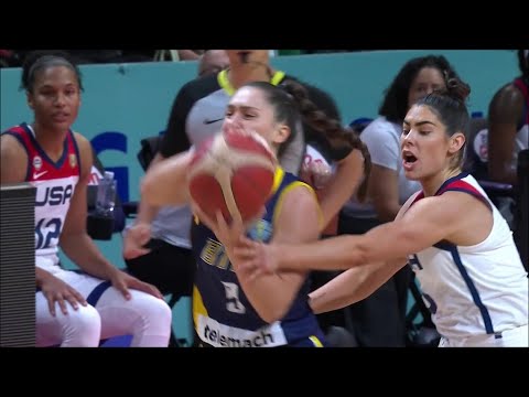 Kelsey Plum Shoves Bosnian Player To The Ground 😳 | USA Basketball, Women's World Cup 2022