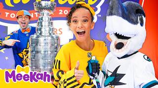 Meekah & Blippi's HOCKEY Day! 🏒⛸️ Mascots & Sports Fun