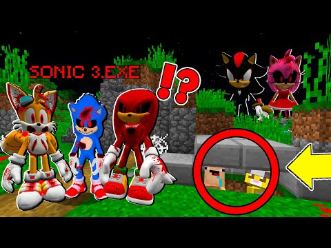 SONIC 3.EXE NUNCA NOS ENCONTRARA EN ESTE ESCONDITE 😨 | 2 Noobs vs SONIC 3 Minecraft