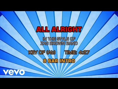 Zac Brown Band – All Alright (Karaoke)