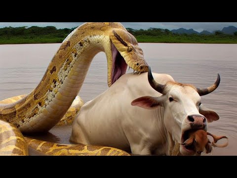 cow and anaconda ki kahani video / anaconda attack and cow