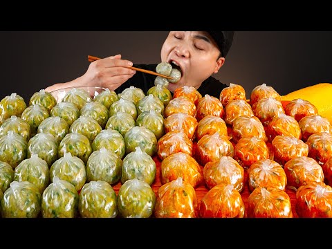 담백하고 쫀득한 고기만두와 매콤한 김치만두 먹방~!! 리얼사운드 ASMR Mukbang(Eating Show)