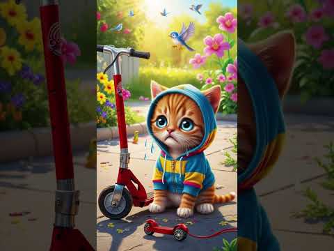 kitten electric car 😿😿 #cat #cute #imageai