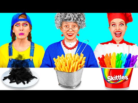 Reto De Cocina Yo vs Abuela | Ideas Locas Para Cocinar de TeenTeam Challenge