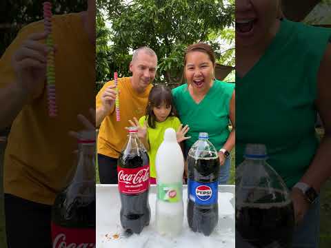 Coca Cola, 7up, Pepsi VS Mentos #shorts GamGam Family