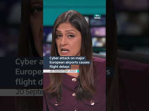 Heathrow, Brussels, and Berlin airports have been impacted by the suspected cyber attack #itvnews