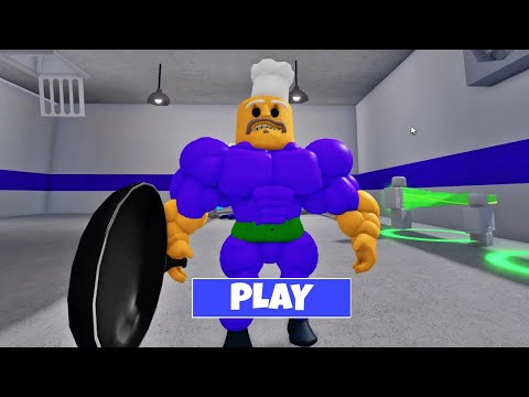 MUSCLE CHEF BARRY'S PRISON RUN! SCARY OBBY FULL GAME ALL JUMPSCARES #roblox #obby