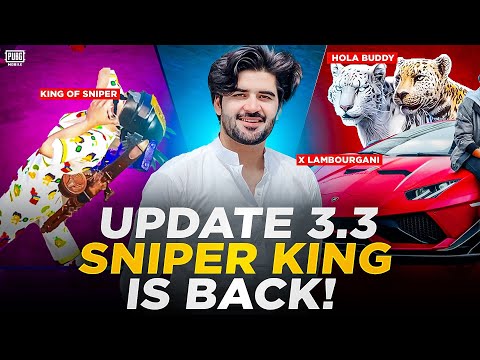 Update 3.3 sniper king is back 😱 hola buddy X Lamborghini crate opening | PUBG mobile | rock Op