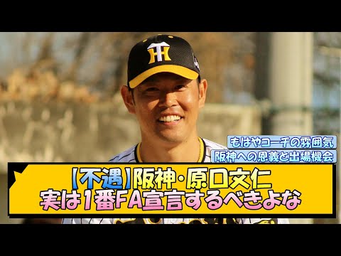 【不遇】阪神・原口文仁 実は1番FA宣言するべきよな【なんJ/2ch/5ch/ネット 反応 まとめ/阪神タイガース/岡田監督】