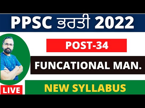 PPSC 34 FUNCATIONAL MAMANGER RECRUITMENT NOTIFICATION OUT