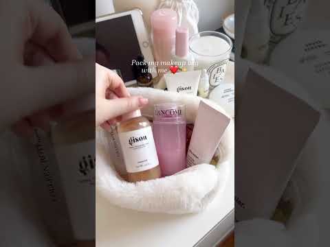 Pack my makeup bag with me