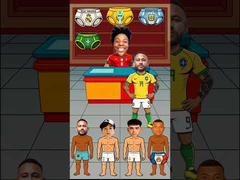 Quale intimo dovr comprare Ronaldo contro Messi contro Mbappé contro Neymar #shorts #cartoon #italy