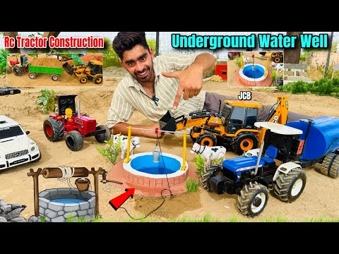 I Built a Underground Water Well with Mini Bricks 🧱 || Rc JCB and Tractor  @Aakash946 #diy #mini