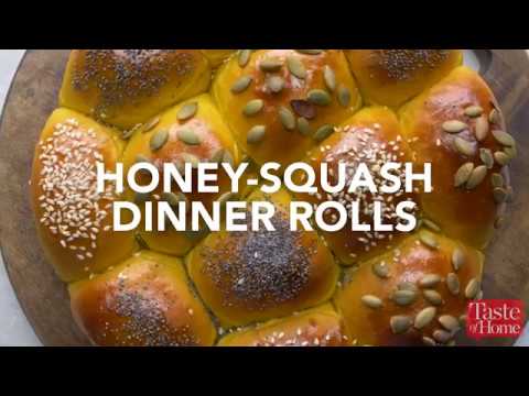Honey-Squash Dinner Rolls