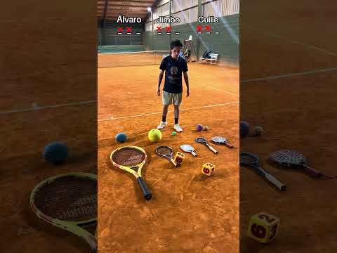 Reto de pelota y raqueta aleatoria 🎾 #alcaraz #djokovic #nadal #federer #sinner #tenis