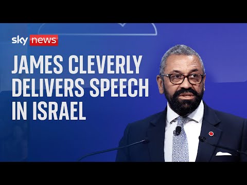James Cleverly delivers speech at international security conference in Israel