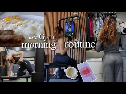 6am GYM Morning Routine| my 2025 productive morning routine, healthy habits, waking up early