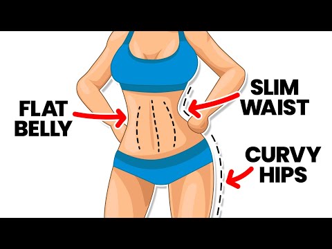 14-Day Hourglass Exercise: Slim Waist, Flat Belly, Curvy Hips - Look in Mirror ⌛