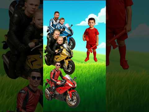 "حرب الدراجات! 😱🚲 | ميسي جونيور × هالاند جونيور × رونالدو جونيور"