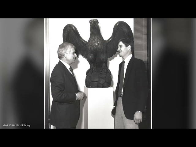 Senator Hatfield planted the Peace Tree on U.S. Capitol grounds to stand as a beacon for world peace, part of his staunch opposition to war. On what would have been Senator Hatfield’s 103rd birthday, Senator Jeff Merkley reflects on his life and legacy.Special thank you to the U.S. Senate Historical Office, the Architect of the Capitol, and the Mark O. Hatfield Library.