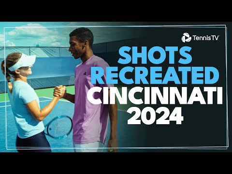 Auger-Aliassime & Kalinskaya Attempt To Recreate Famous Monfils Trick Shot! | Cincinnati 2024