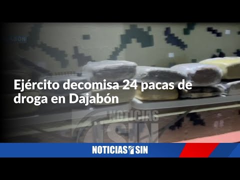 Ejército decomisa 24 pacas de droga en Dajabón