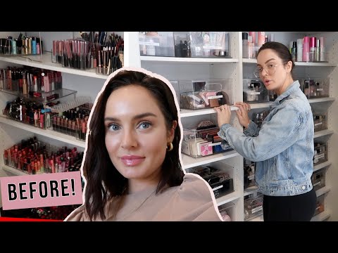 My Makeup & Filming Room Tour! Before & After Organization OVERHAUL! #Satisfying